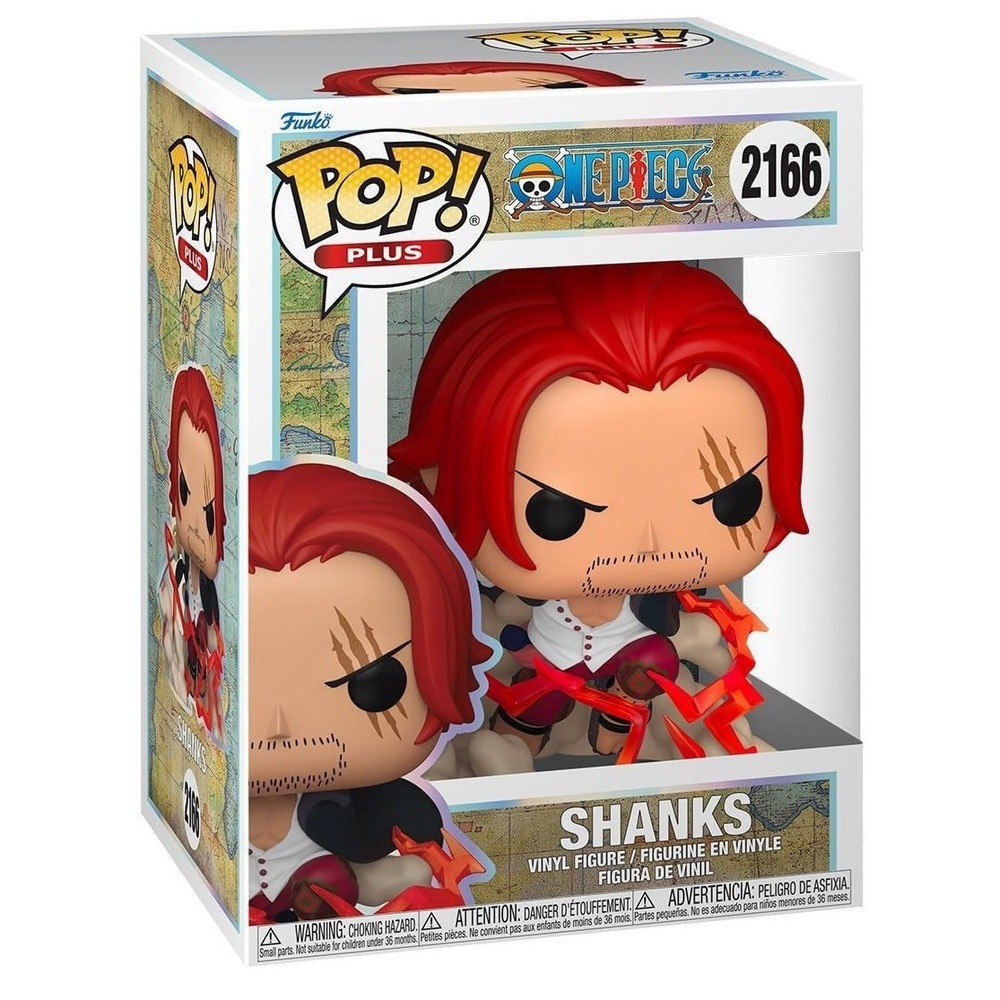 Funko Pop! Plus One Piece Shanks Vinyl Figure 2166 Red-Haired Captain Anime Toy